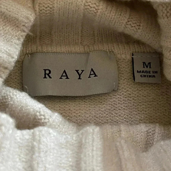 RAYA cream turtleneck sweater with split sides - Picture 7 of 9